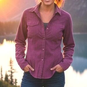 Patagonia Women's Purple Button Down Shirt